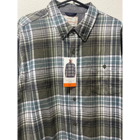 Weatherproof Vintage Mens Flannel Shirt (US, XXL, Green), New - Picture 7 of 16
